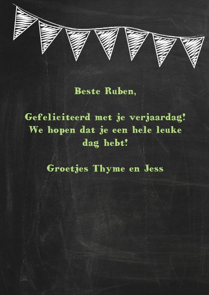 Schoolbord feest met voetbal-ByF 3