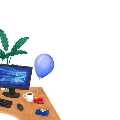 Secretaressedag met illustratie van een kantoor 2