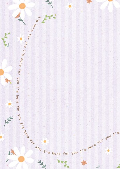 Sending I'm here for you - flowers and stripes - zomaarkaart 2