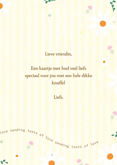 Sending lots of love - flowers and stripes - zomaarkaart 3