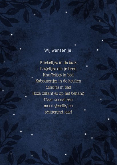 Sfeervolle blauwe kerstkaart foto nacht 2