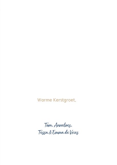 Sfeervolle blauwe kerstkaart foto nacht 3