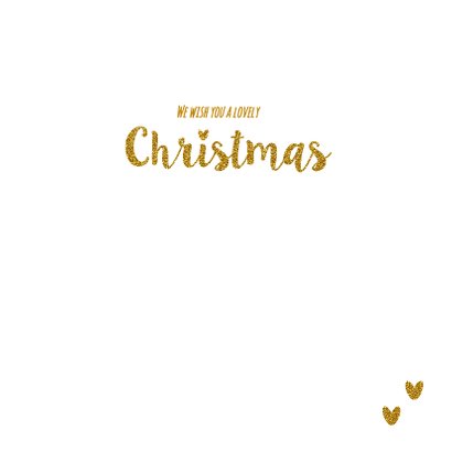 Sfeervolle kerst kaart wit goud 3