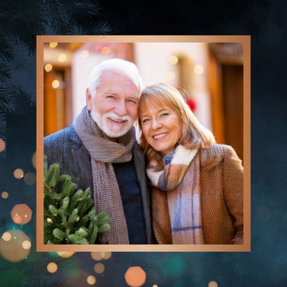 Sfeervolle kerstkaart Merry Christmas met sterren 2