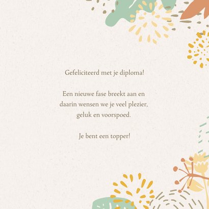 Sierlijke geslaagd kaart tropische flora kraftlook trots 3