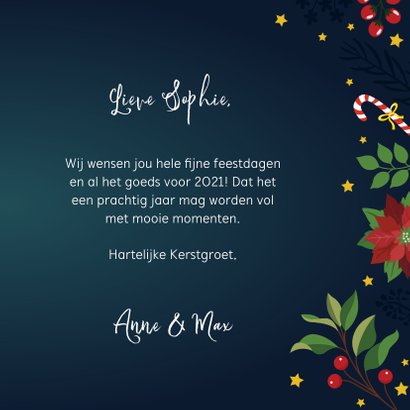 Sierlijke Merry Christmas kerstkaart 3