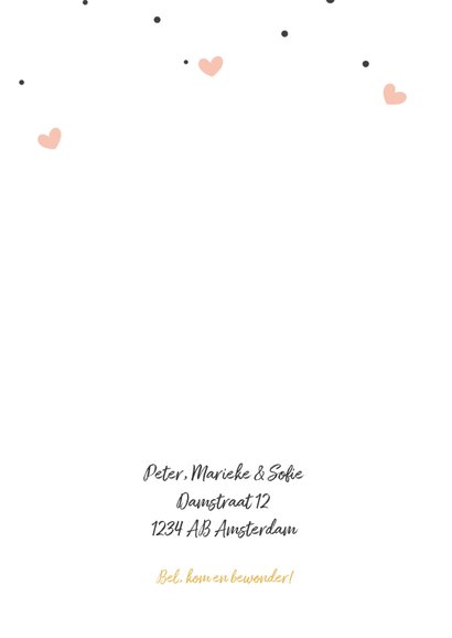 Silhouet geboortekaartje met een grote zus en baby in kar 2