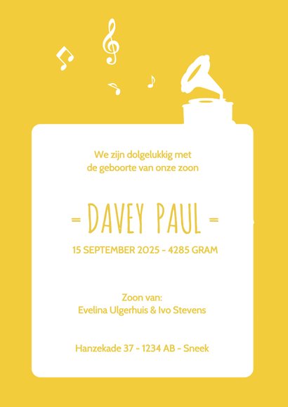 Silhouet jongen platenspeler 3