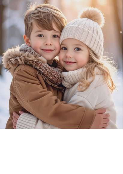 Simpele fotokaart 'Gelukkig Nieuwjaar' aanpasbaar 2