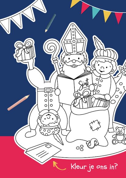 Sinterklaas aftelkalender kaart van 21 naar 0 2