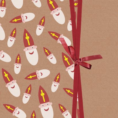 Sinterklaas cadeauverpakking met lint 2