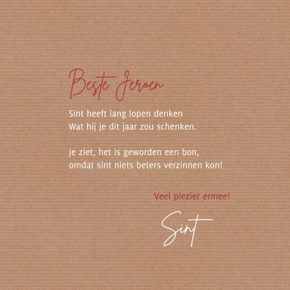 Sinterklaas cadeauverpakking met lint 3