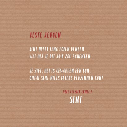 Sinterklaas cadeauverpakking met lint 3