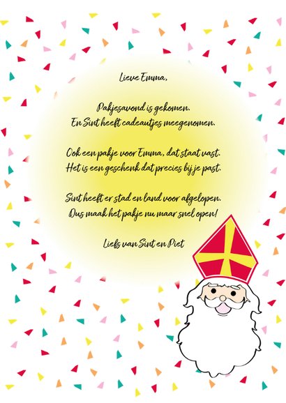 Sinterklaas en Piet in cirkels op vrolijke achtergrond 3