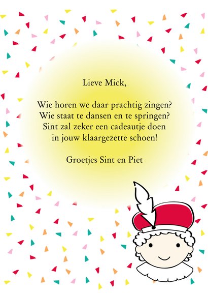 Sinterklaas en Piet met het grote boek en eigen naam 3