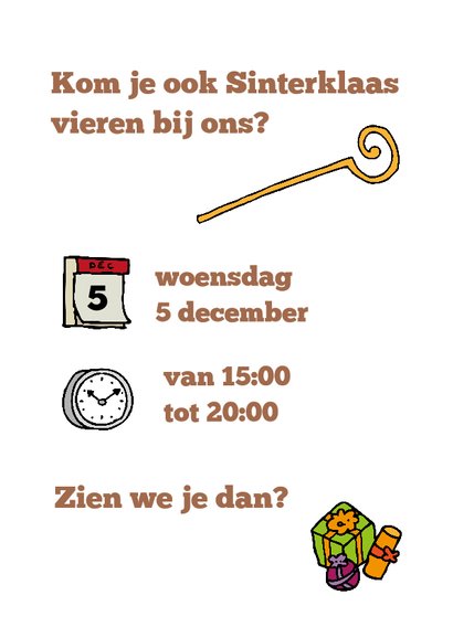 Sinterklaas kaart kruidnodiging 3