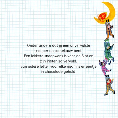 Sinterklaas kaart met chocolade-letter H 3