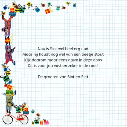 Sinterklaas kaart met tekst Zo Zo 2