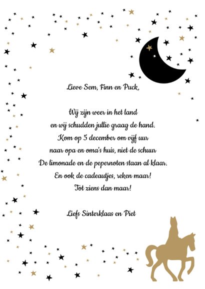 Sinterklaas uitnodiging voor pakjesavond 3