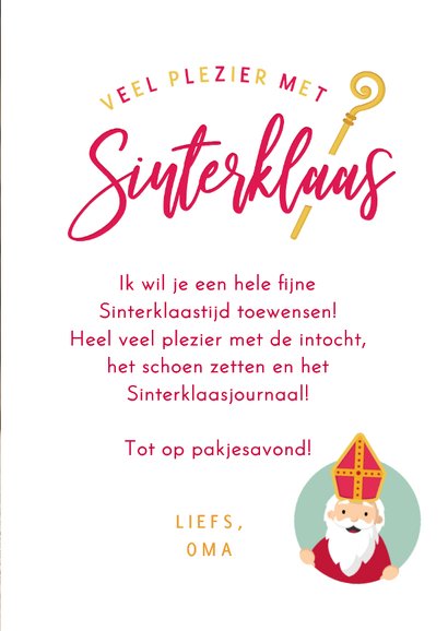 Sinterklaas wenskaart met foto van laarsje zetten 3