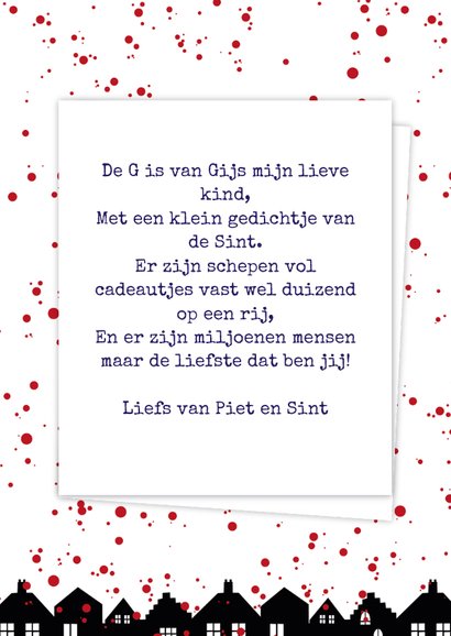 Sinterklaaskaar choco G 3