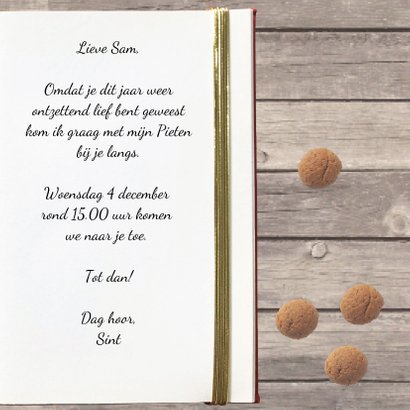 Sinterklaaskaart: boek van Sinterklaas 3