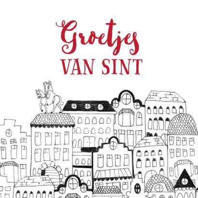 Sinterklaaskaart brief van Sint wortel tekening 2