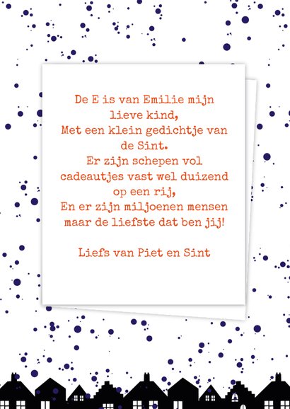 Sinterklaaskaart choco E 3