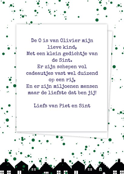 Sinterklaaskaart choco O 3