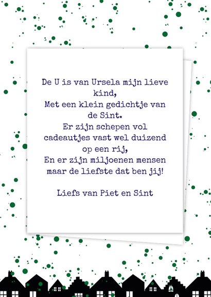 Sinterklaaskaart choco U 3