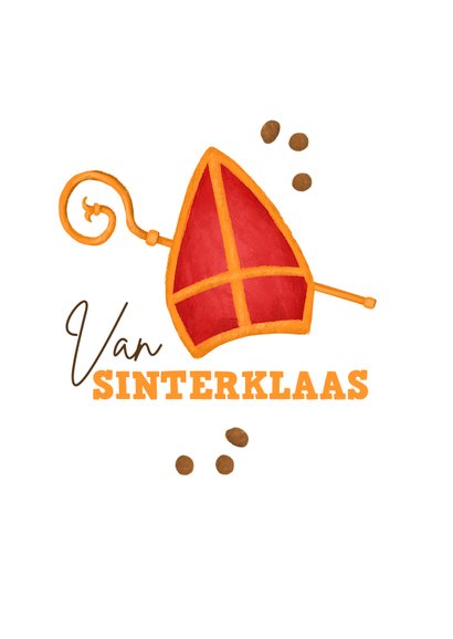Sinterklaaskaart foto piet hoedje sinterklaas pepernoten 2