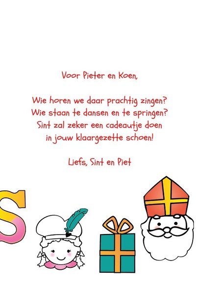 Sinterklaaskaart happy 3