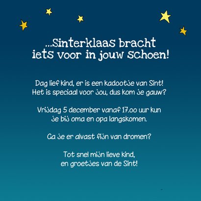 Sinterklaaskaart Loeki als Sinterklaas zit op het dak 3