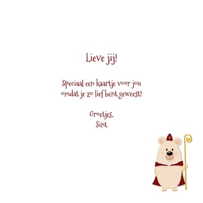  Sinterklaaskaart met beertje – Groetjes van Sint 3