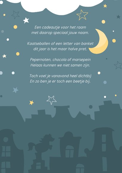 Sinterklaaskaart met gedichtje: We missen jou 2