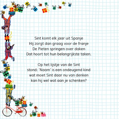 Sinterklaaskaart met letter A 2