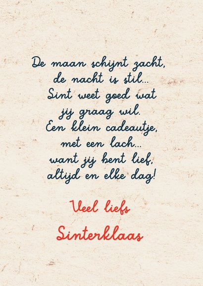 Sinterklaaskaart met naam en diverse illustraties 3
