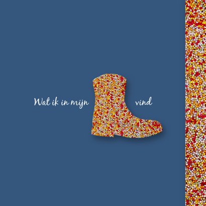 Sinterklaaskaart OH kom er eens kijken chocoladeletter 2