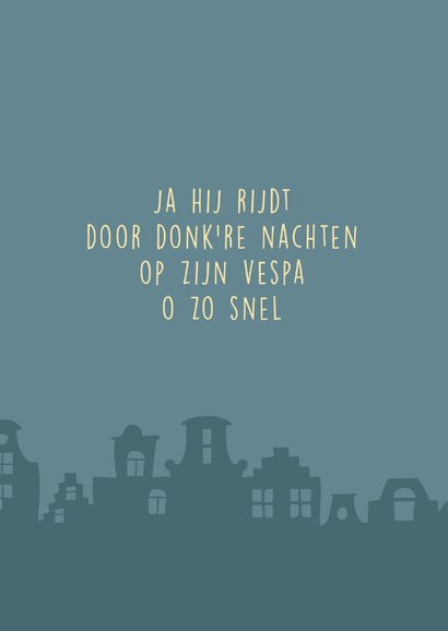 Sinterklaaskaart 'op zijn Vespa ozosnel' 2