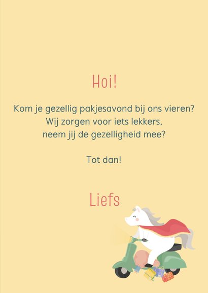 Sinterklaaskaart 'op zijn Vespa ozosnel' 3