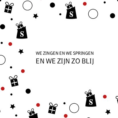 Sinterklaaskaart wie zoet is krijgt lekkers vrolijk 2