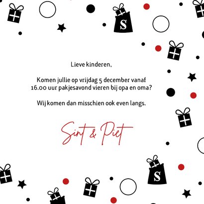 Sinterklaaskaart wie zoet is krijgt lekkers vrolijk 3