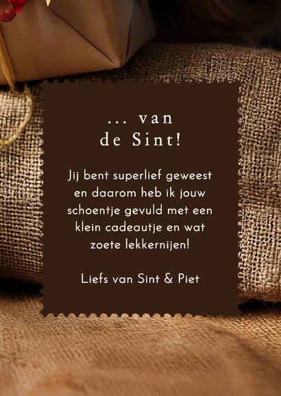Sinterklaaskaartje klein berichtje sinterklaas muis mijter 3
