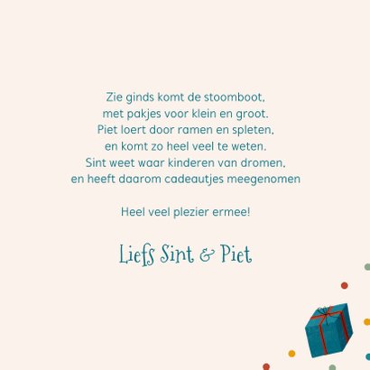 Sinterklaaskaartje met cadeautjes 3