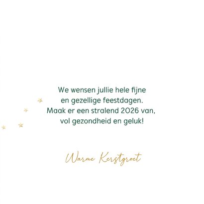 Sjieke foto kerstkaart met 2026 in verf geschilderd 3