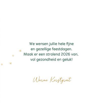 Sjieke foto kerstkaart met 2026 in verf 3