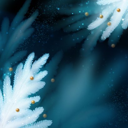 Sjieke kerstkaart kerstboom takken Achterkant