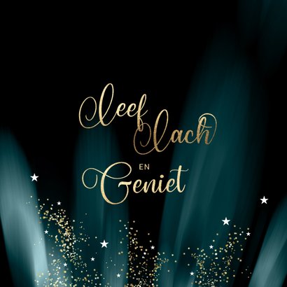 Sjieke kerstkaart kersttekst in goud 2