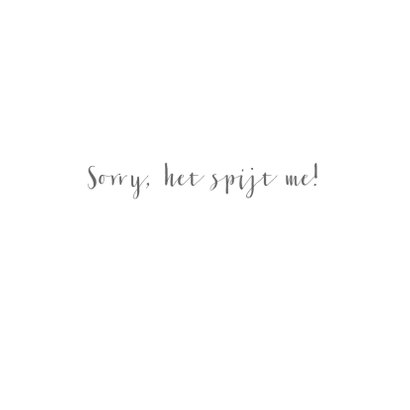Sorry kaart met getekende veldbloemen 3