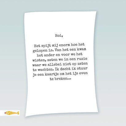 Sorry-kaart met vintage typemachine 2